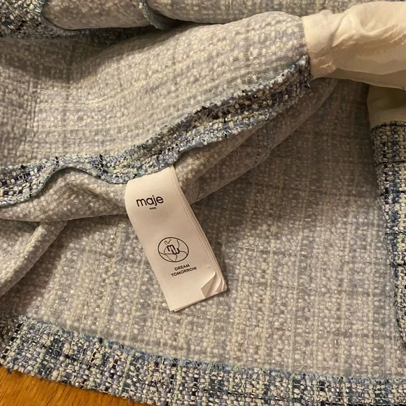 Maje Blue Tweed Mini Skirt - Picture 6 of 8